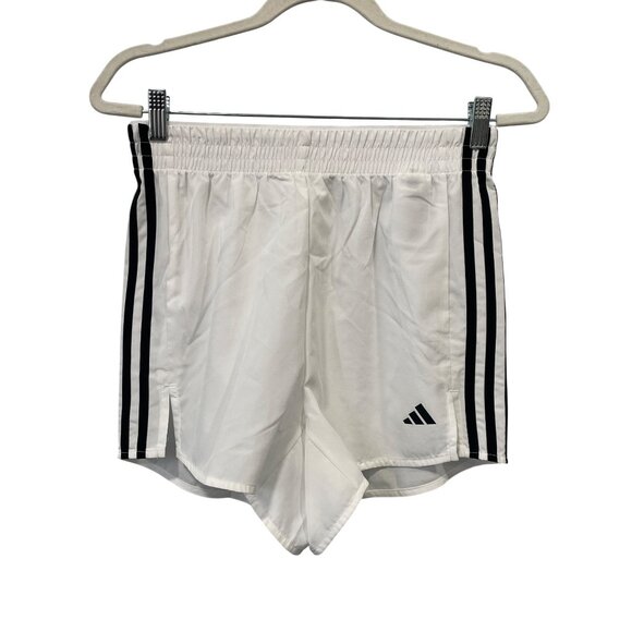 Adidas Athletic Shorts Size Small 3 Stripes Logo Elastic Waist Sporty Activewear - Picture 2 of 8